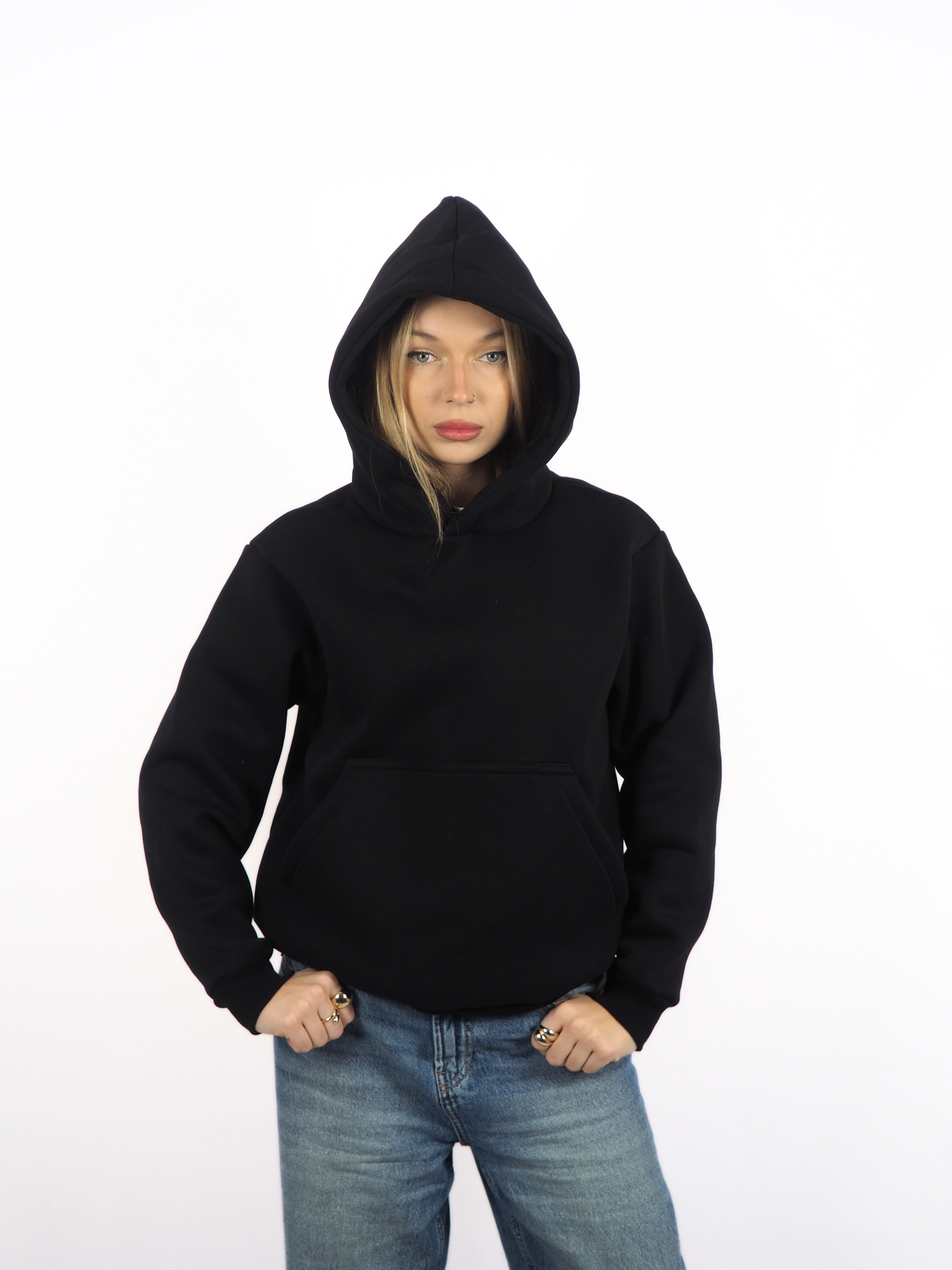 HOODLOOSE HOODIE REGULAR - BLACK