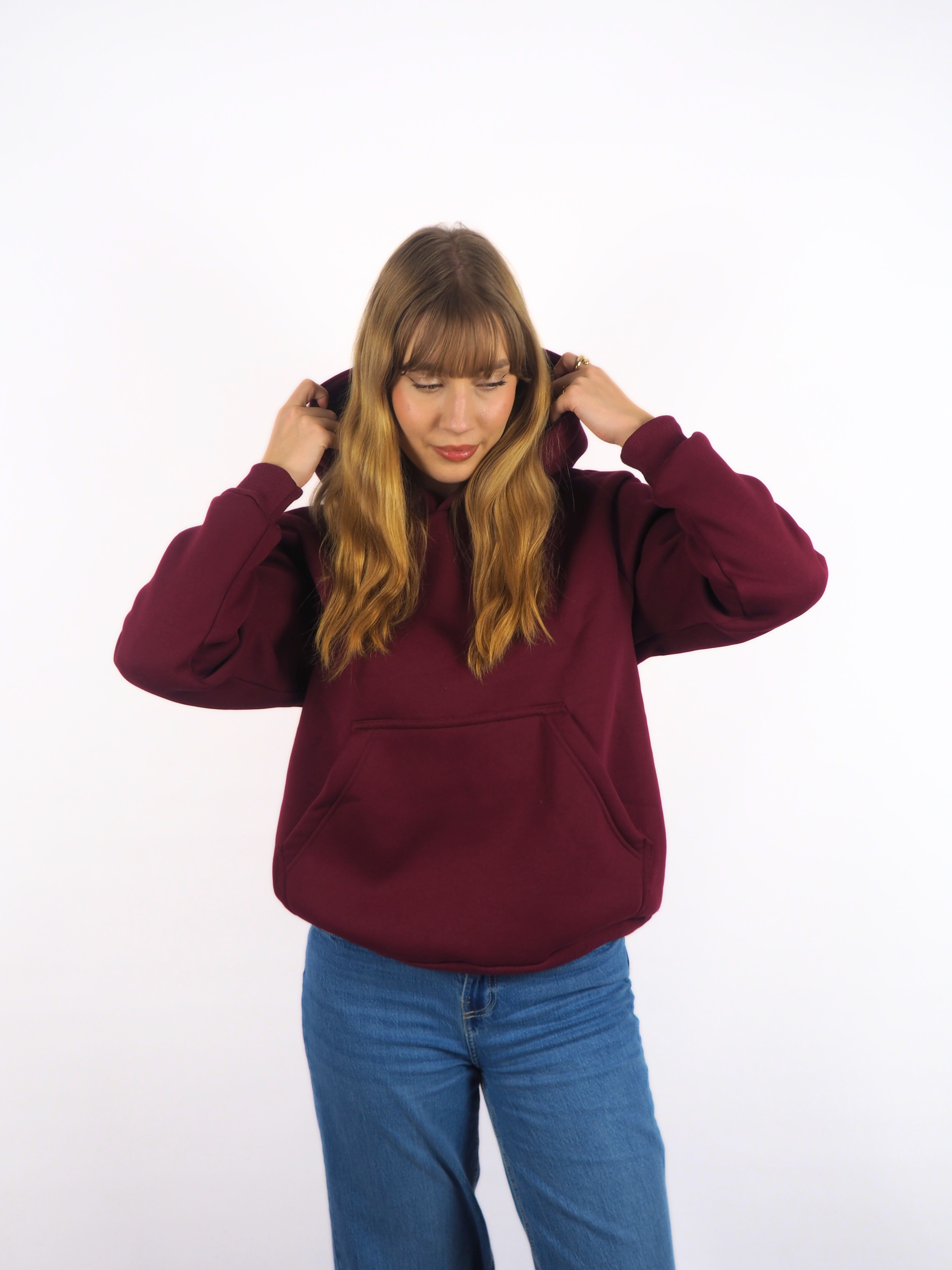 HOODLOOSE HOODIE REGULAR - BURGUNY