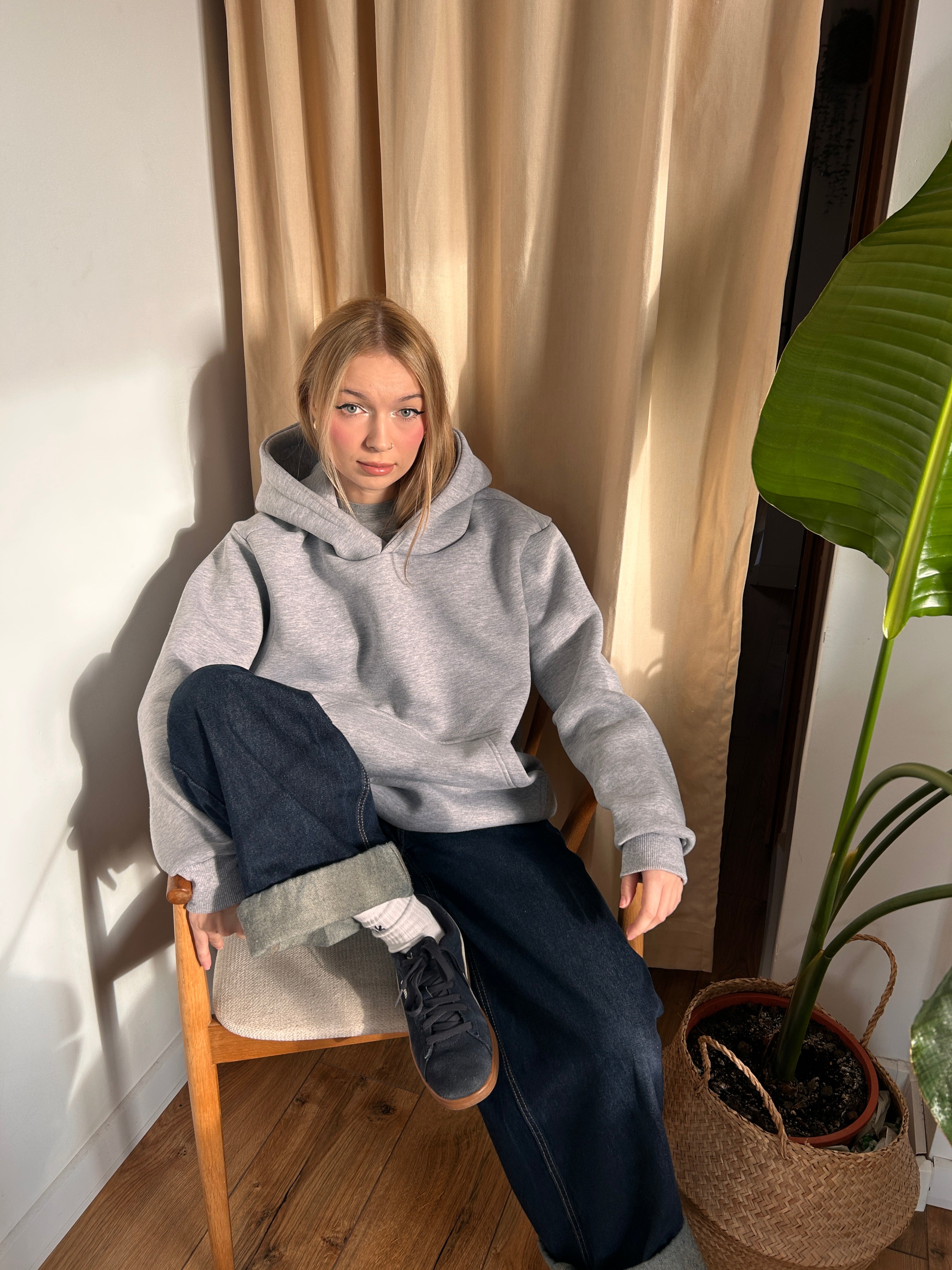 HOODLOOSE HOODIE OVERSIZE - LIGHT GREY